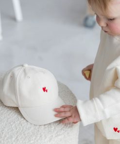 Atelier Rive – Cap Junior HEART, tofu, Biobaumwolle