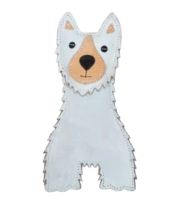 Leder-Toy 100% natural – Terrier Hund (Jute+Wildleder+Kokosfasern)
