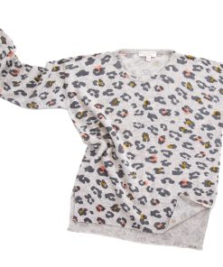 Papa Lobster – Pullover TEENS ‚Romy LEO‘, grey melange, Kaschmir