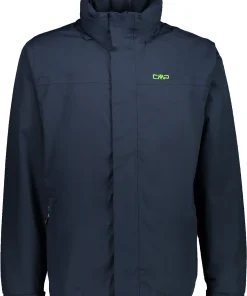 MAN RAIN SNAPS HOOD JACKET BLACK BLUE