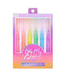 OOLY – Neon Glitzer Marker „Oh My Glitter“, 6er Set