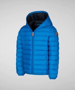 Save the Duck – Übergangs-Daunenjacke mit Kapuze „DONY“, Vegan, blue berry