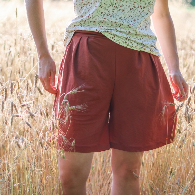 Leicht fallendes Mischgewebe, elastisch, Rost – Lino – Restposten zum Sonderpreis 1 Meter – Bild 3