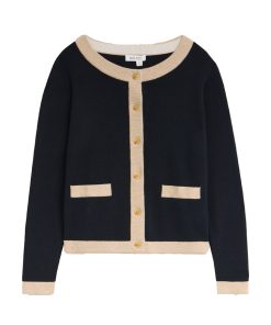 White Stuff – Strickjacke „Charlotte“, Biobaumwolle, navy blue