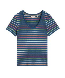 White Stuff – T-Shirt “NADIA“, navy multi, Baumwolle