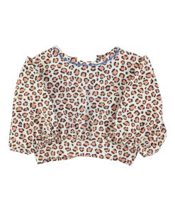 PiuPiuChick – Bluse „LEO“, Leo Print, Biobaumwolle