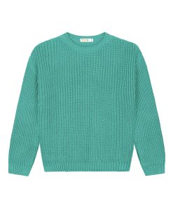 YUKI – Chunky Knit Women, AQUA, Bio Baumwolle