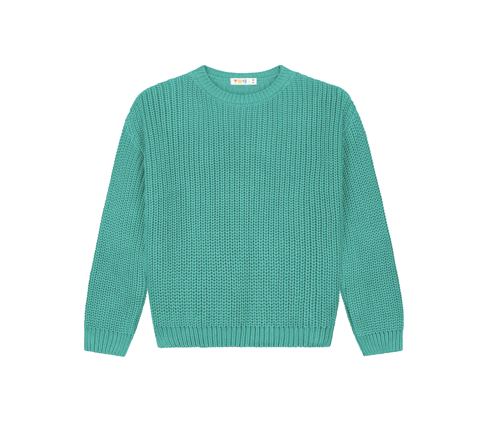YUKI – Chunky Knit Women, AQUA, Bio Baumwolle – Bild 2